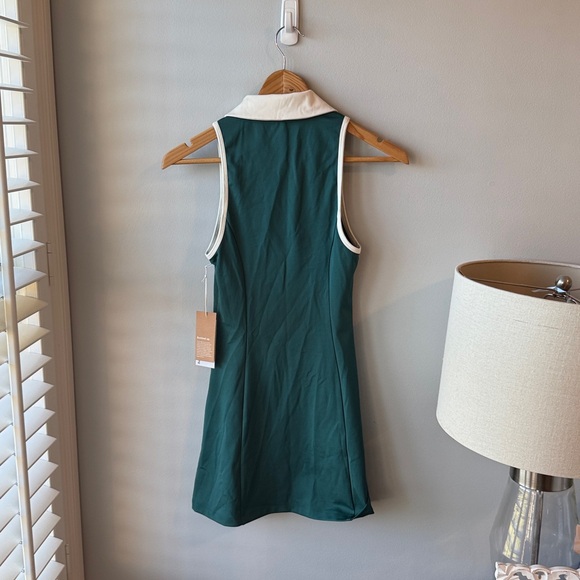 Reformation Leslie Ecomove‎ Zip Front Active Dress in Pine NWT - Picture 10 of 13